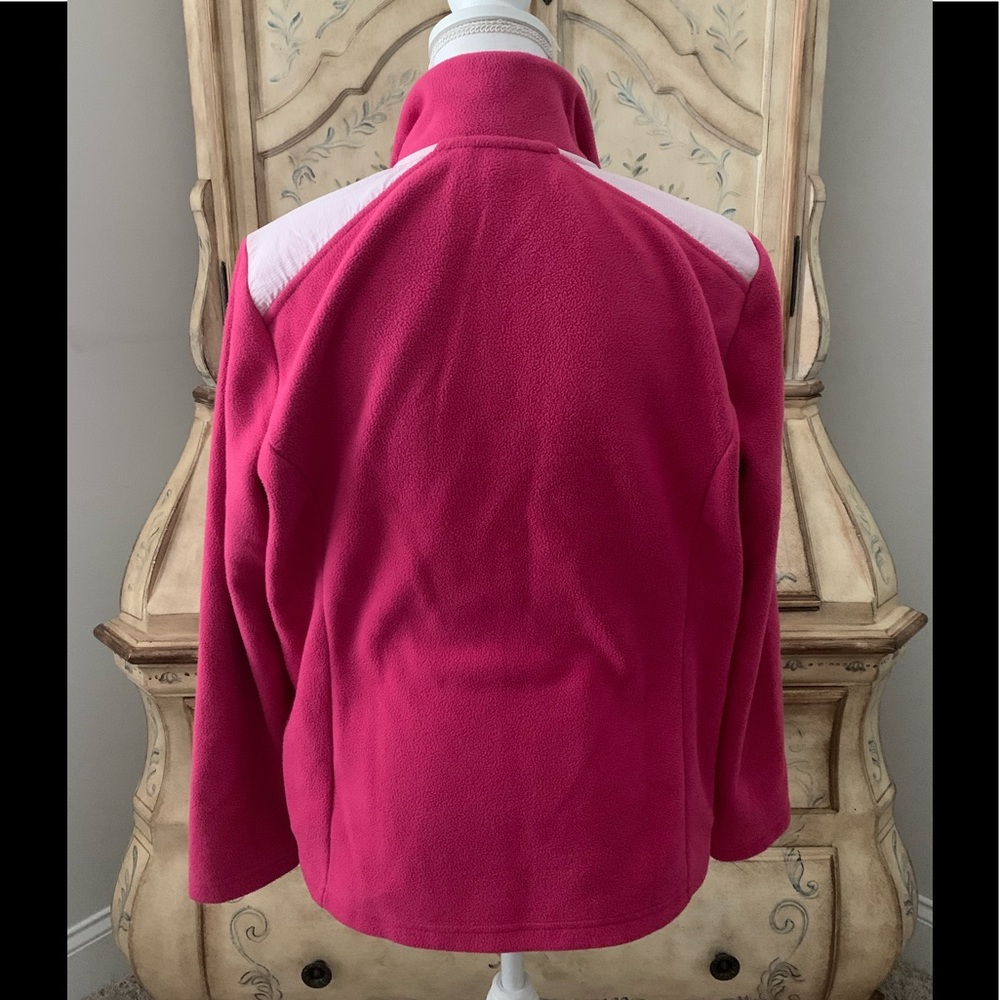 💗 Brooks Brothers Raspberry Pink Fleece Pullover - Picture 2 of 3